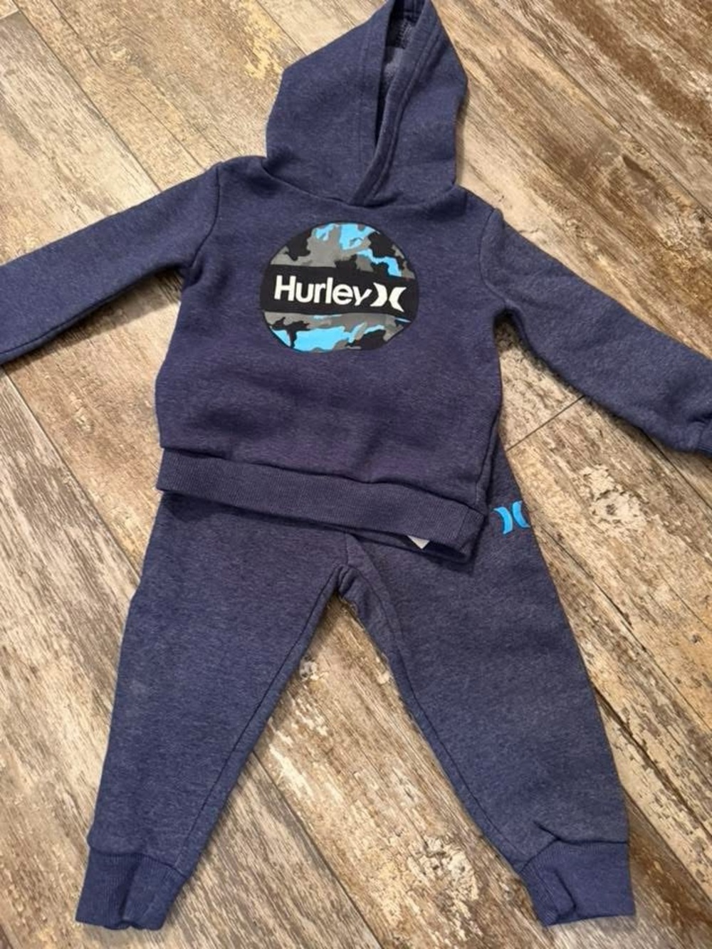 Hurley Navy Blue Kids Hoodie & Jogger Set